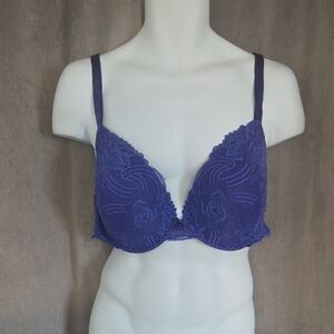 Deesse Lingerie Size 44B Vibrant Purple Lace Underwired Bra